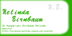 melinda birnbaum business card